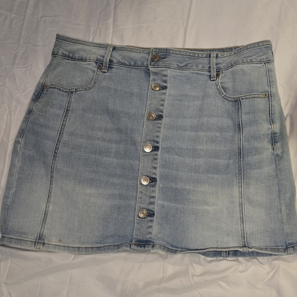 American Eagle Outfitters Light Blue Denim Mini Skirt